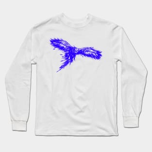 Phoenix, Mythical Firebird- Blue Version Long Sleeve T-Shirt